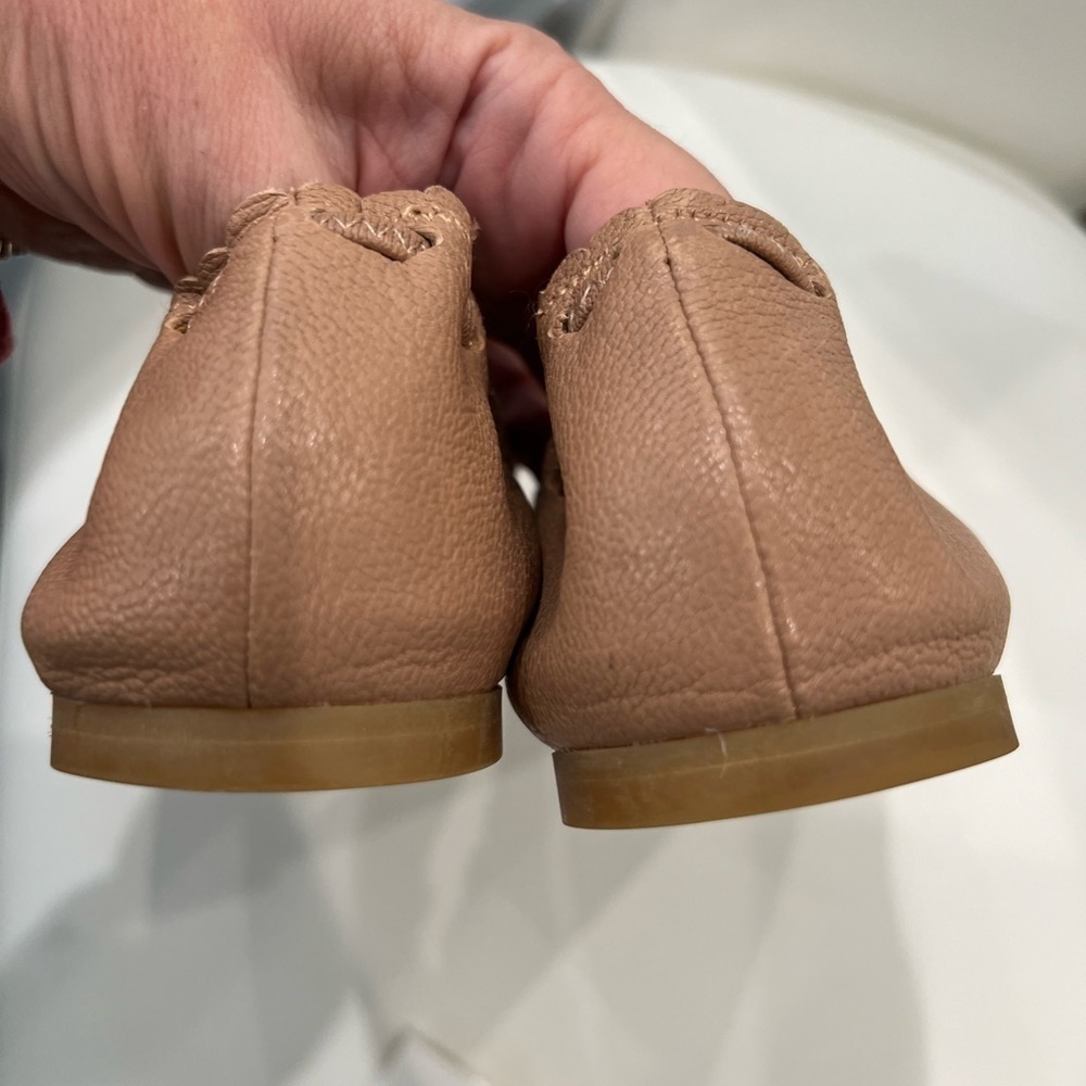 SEE BY CHLOE JANE SCALLOPED BALLET FLAT NUDE Size 40 - Picture 4 of 13